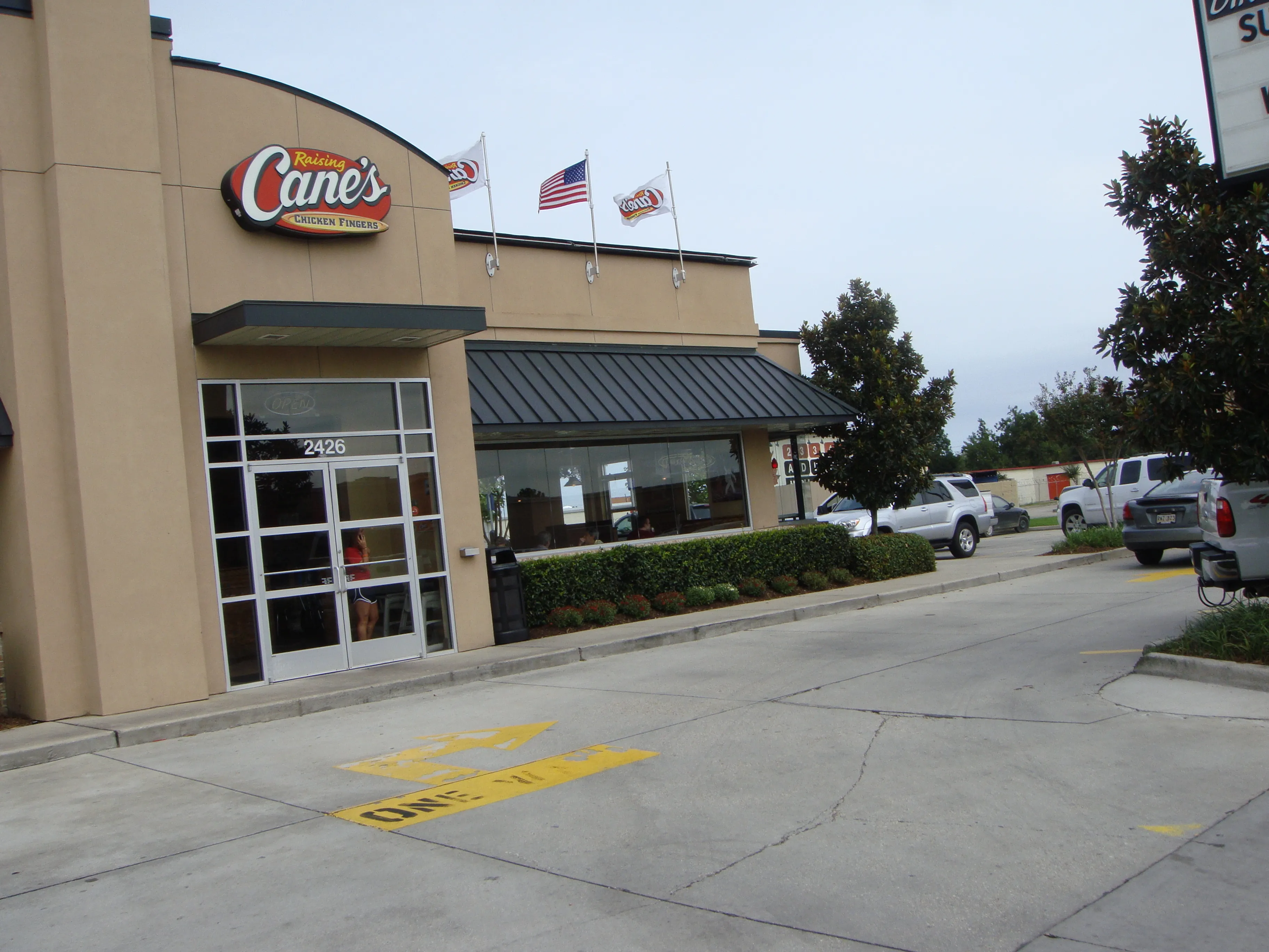 Raising Cane's — exterior view.
